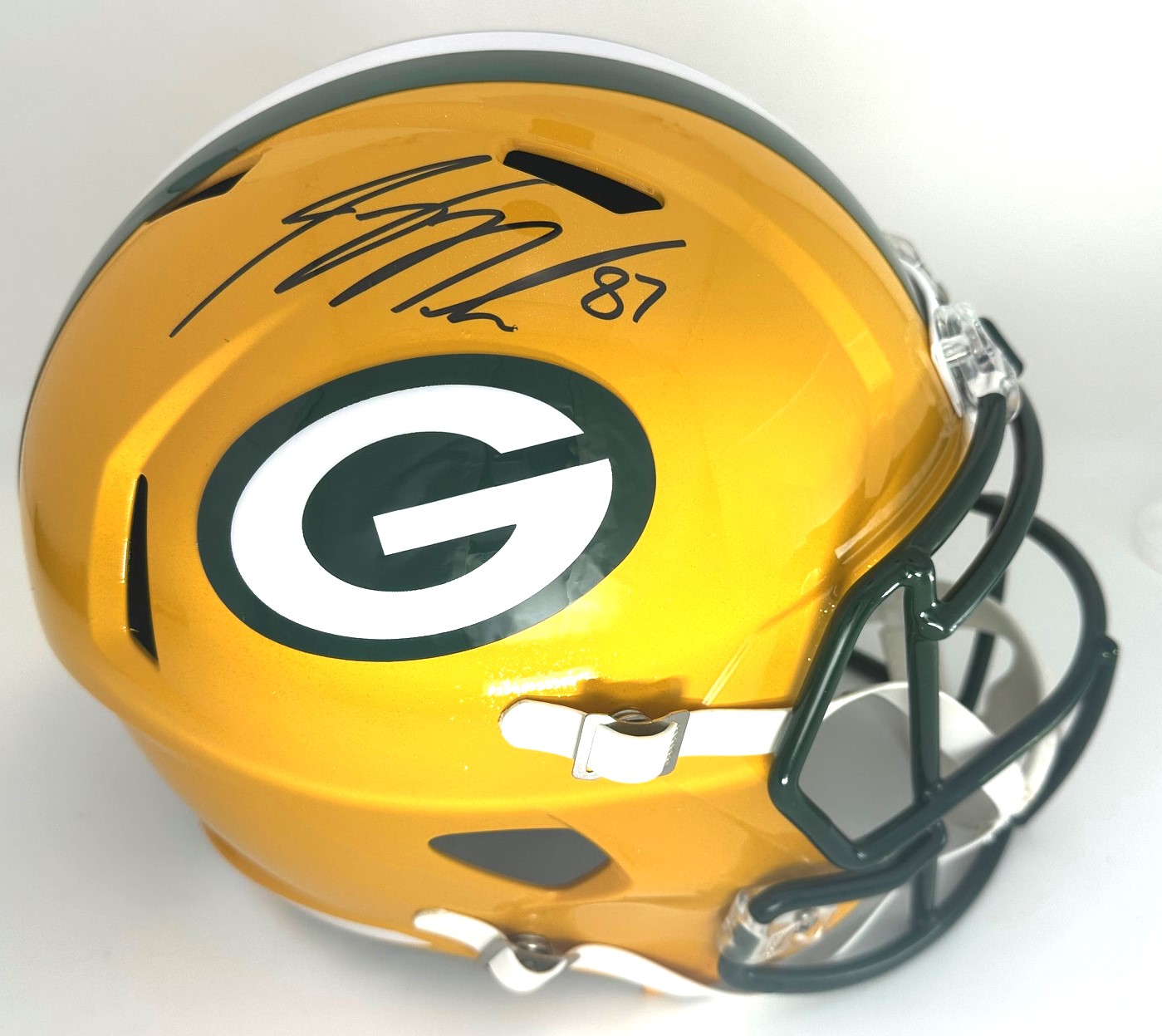 JORDY NELSON SIGNED FULL SIZE REPLICA SPEED PACKERS HELMET - BAS
