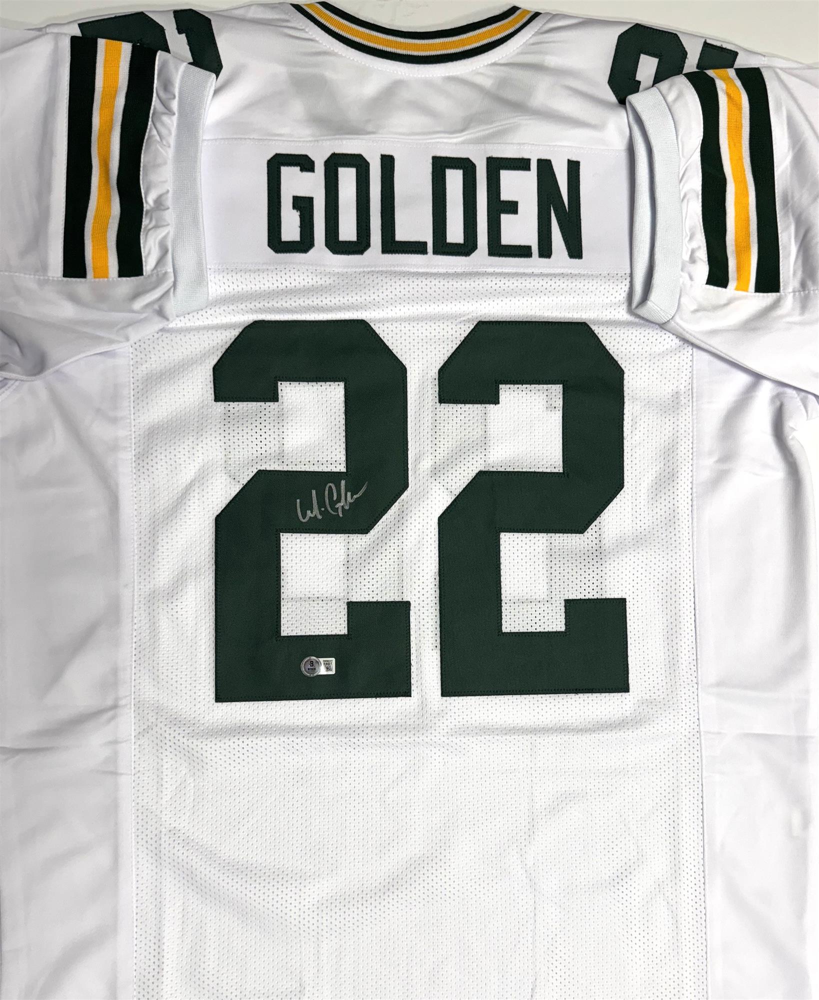 MATTHEW GOLDEN SIGNED CUSTOM REPLICA PACKERS WHITE JERSEY - BAS