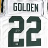 MATTHEW GOLDEN SIGNED CUSTOM REPLICA PACKERS WHITE JERSEY - BAS