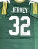 TRAVIS JERVEY SIGNED CUSTOM REPLICA PACKERS GREEN JERSEY W/ SB CHAMPS - BAS