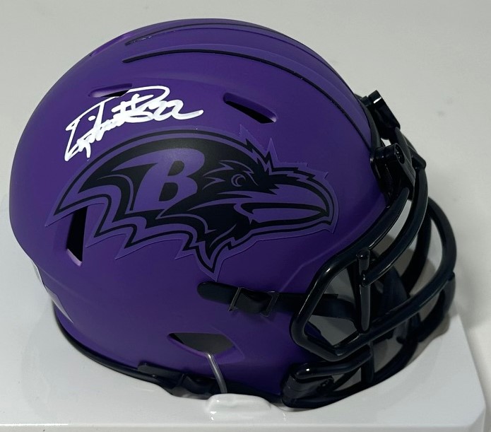 DERRICK HENRY SIGNED RAVENS 2025 RAVE SPEED MINI HELMET - BAS