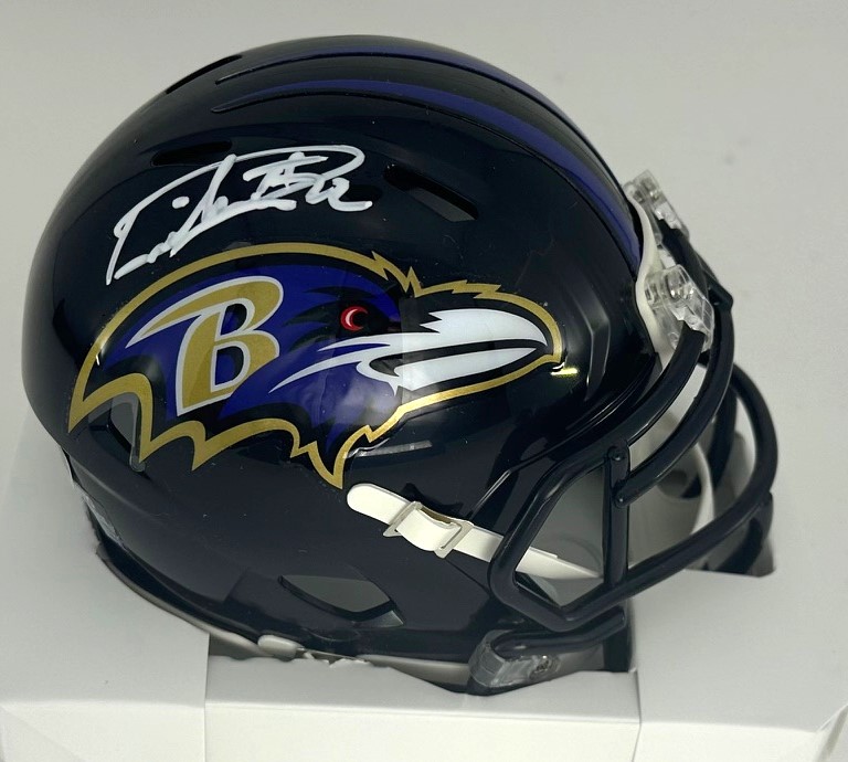 DERRICK HENRY SIGNED RAVENS SPEED MINI HELMET - BAS