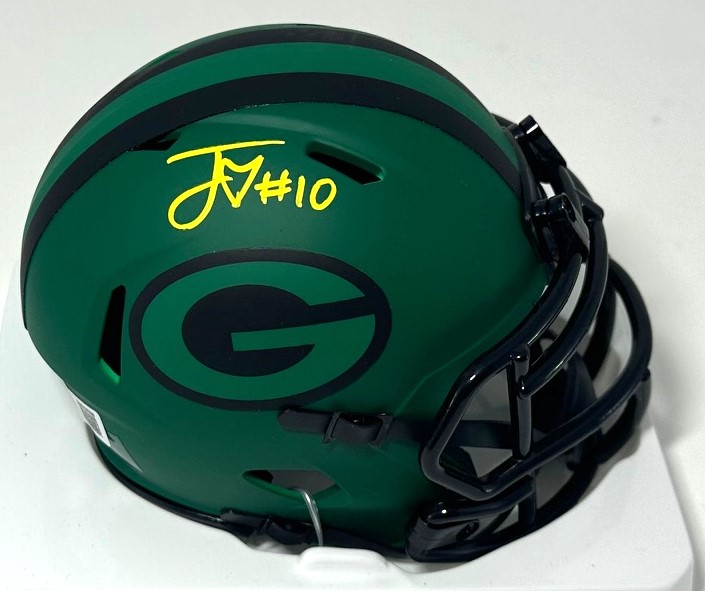JORDAN LOVE SIGNED PACKERS 2025 RAVE SPEED MINI HELMET - BAS