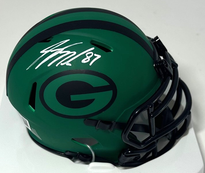 JORDY NELSON SIGNED PACKERS RAVE SPEED MINI HELMET - BAS