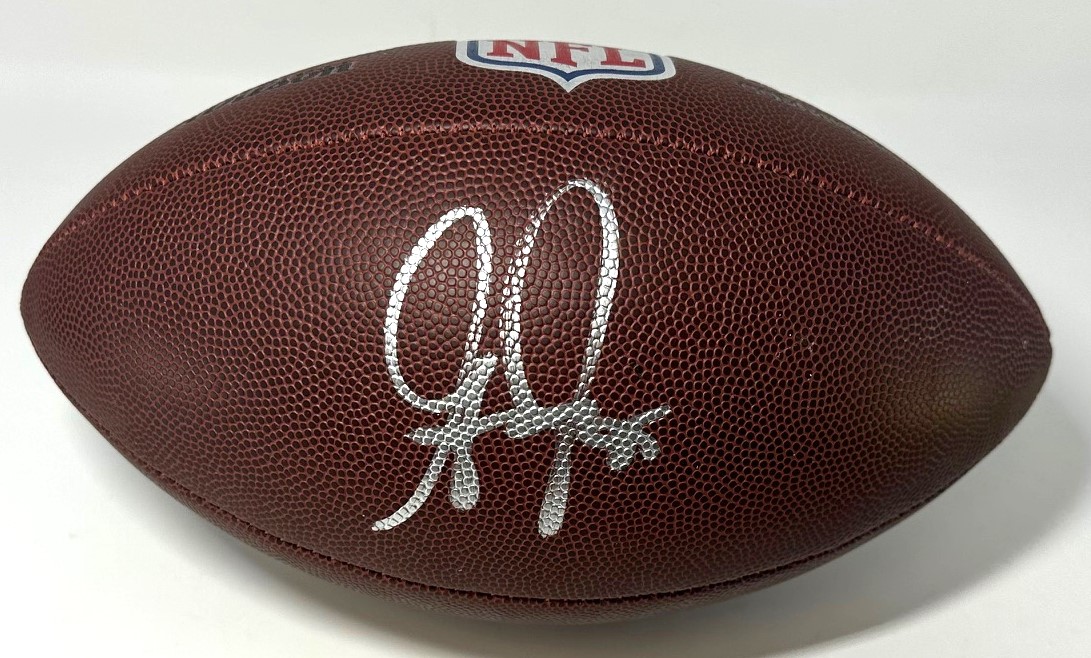 GREG JENNINGS SIGNED WILSON REPLICA NFL FOOTBALL - PACKERS - BAS