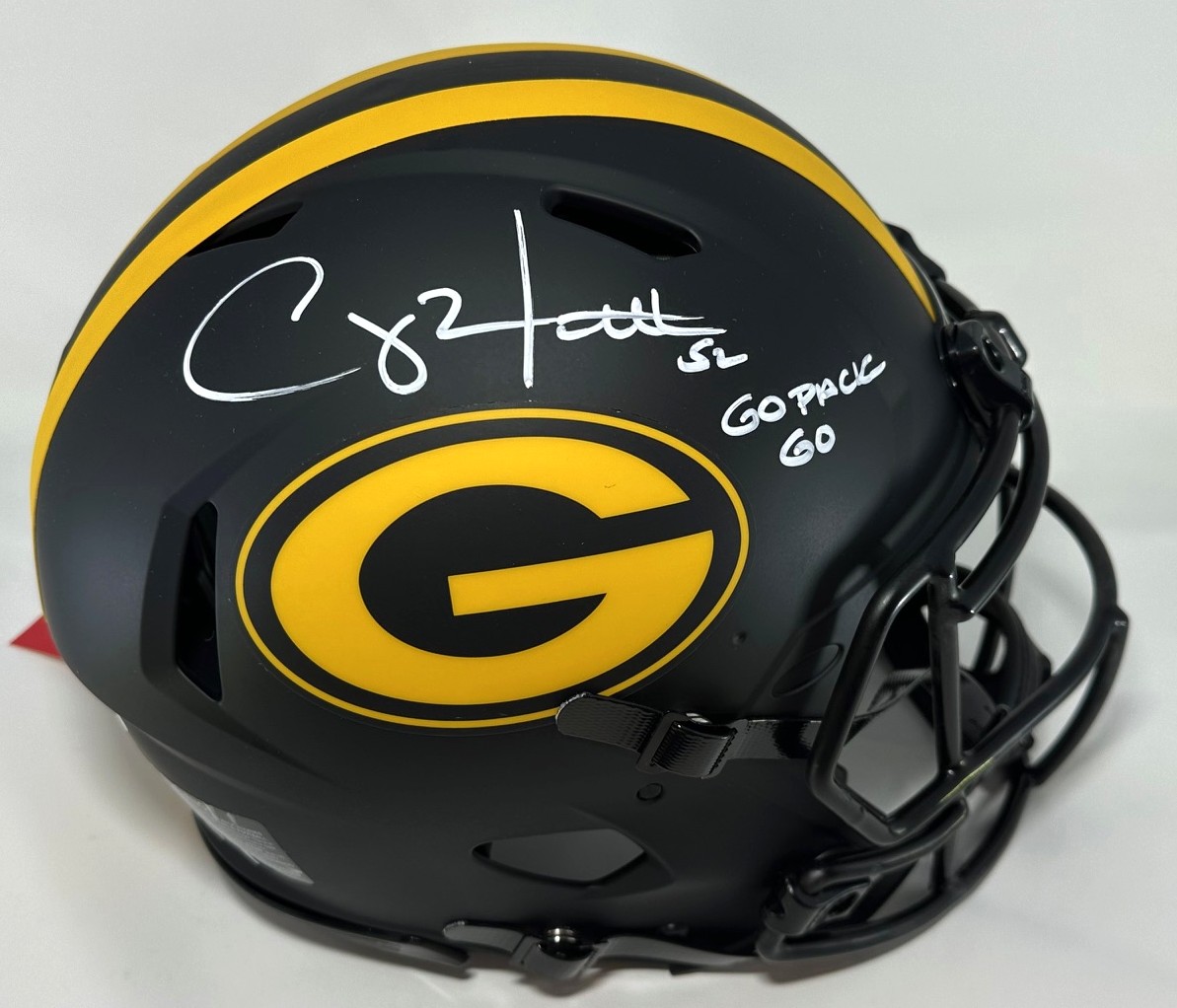 CLAY MATTHEWS SIGNED FULL SIZE PACKERS ECLIPSE AUTHENTIC HELMET W/ SCRIPT - JSA