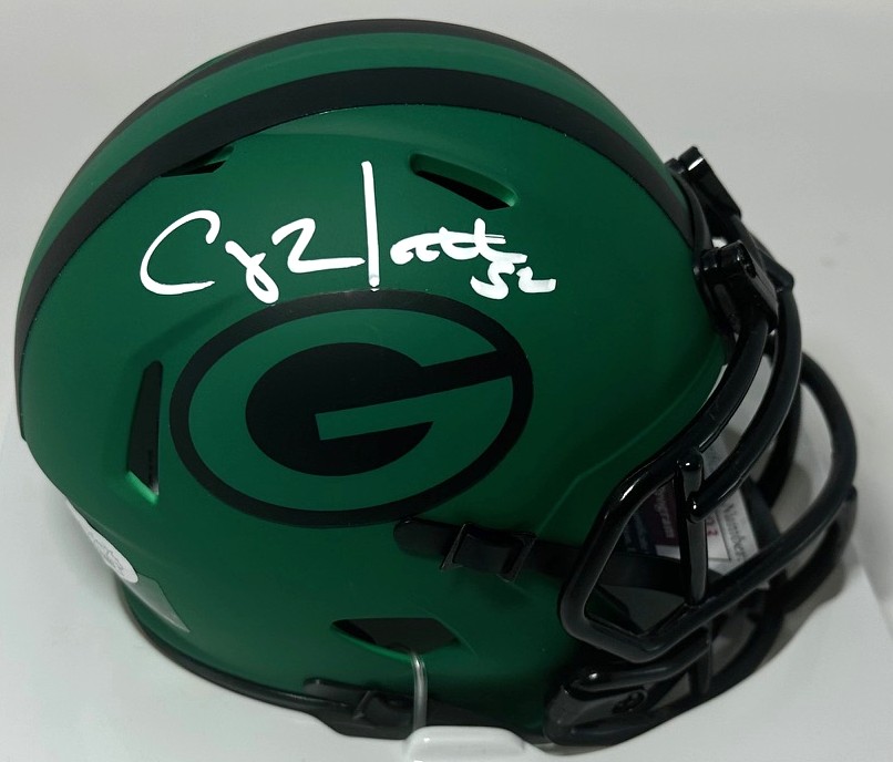 CLAY MATTHEWS SIGNED PACKERS RAVE SPEED MINI HELMET - JSA
