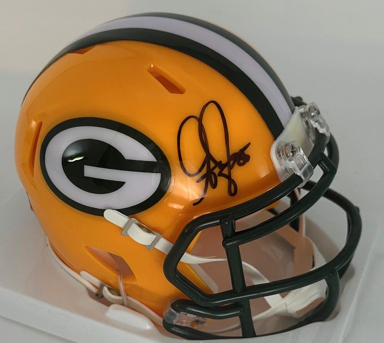 GREG JENNINGS SIGNED PACKERS SPEED MINI HELMET - BAS