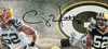 CLAY MATTHEWS SIGNED 13X31 STRETCHED CUSTOM PACKERS CANVAS COLLAGE - JSA