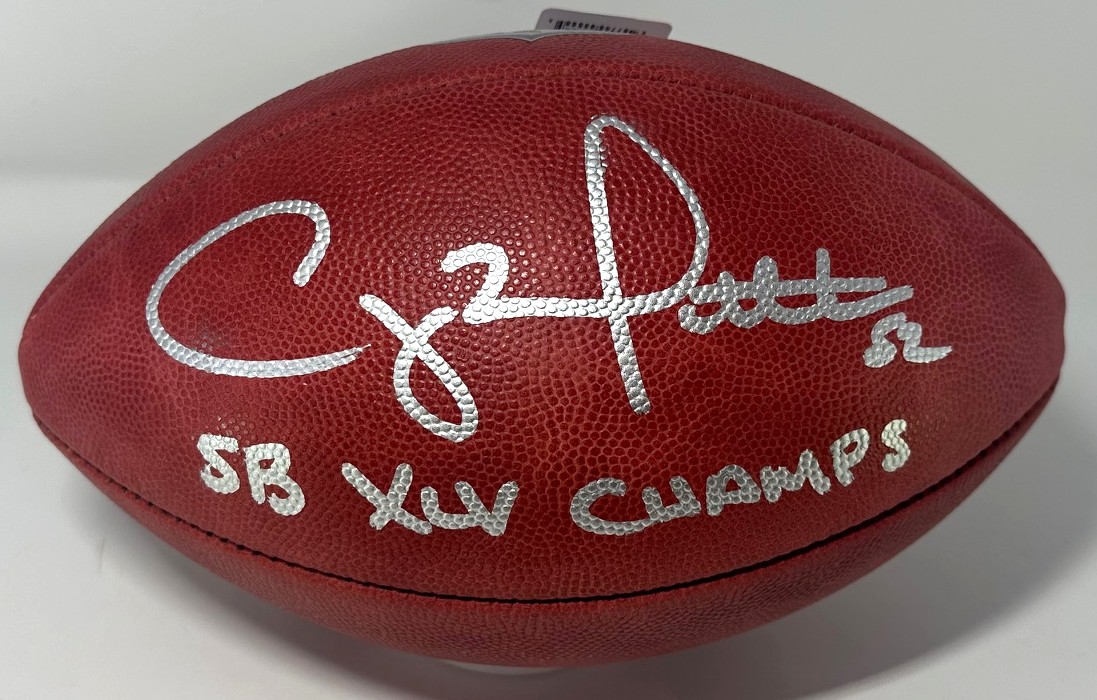 CLAY MATTHEWS SIGNED AUTHENTIC WILSON DUKE FOOTBALL W/ XLV CHAMPS - PACKERS - JSA