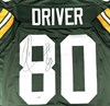 DONALD DRIVER SIGNED CUSTOM GREEN STITCHED STATS PACKERS JERSEY - JSA