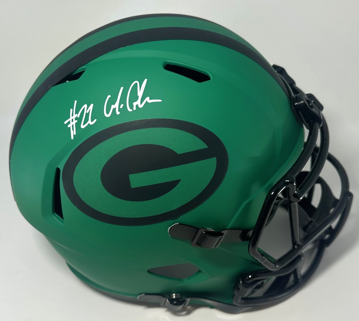MATTHEW GOLDEN SIGNED FULL SIZE PACKERS RAVE REPLICA SPEED HELMET - BAS Copy
