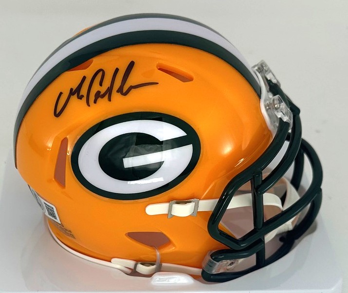 MATTHEW GOLDEN SIGNED PACKERS SPEED MINI HELMET - BAS