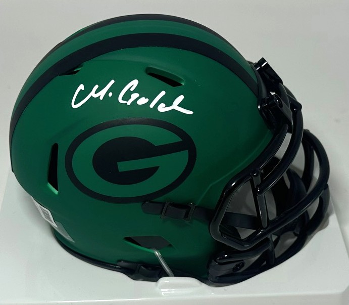 MATTHEW GOLDEN SIGNED PACKERS RAVE SPEED MINI HELMET - BAS