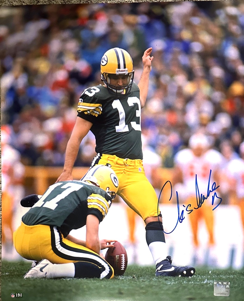 CHRIS JACKE SIGNED 16X20 PACKERS PHOTO #2 - BAS