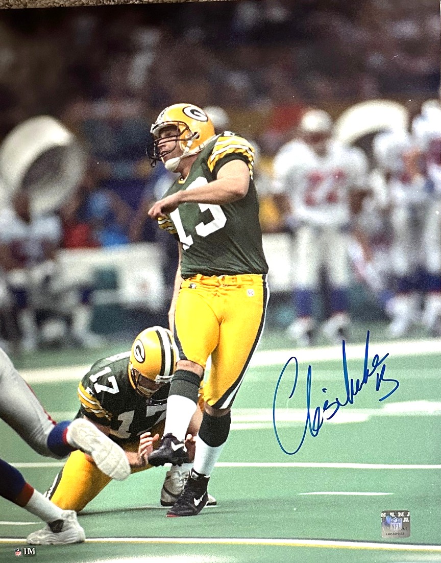 CHRIS JACKE SIGNED 16X20 PACKERS PHOTO #1 - BAS