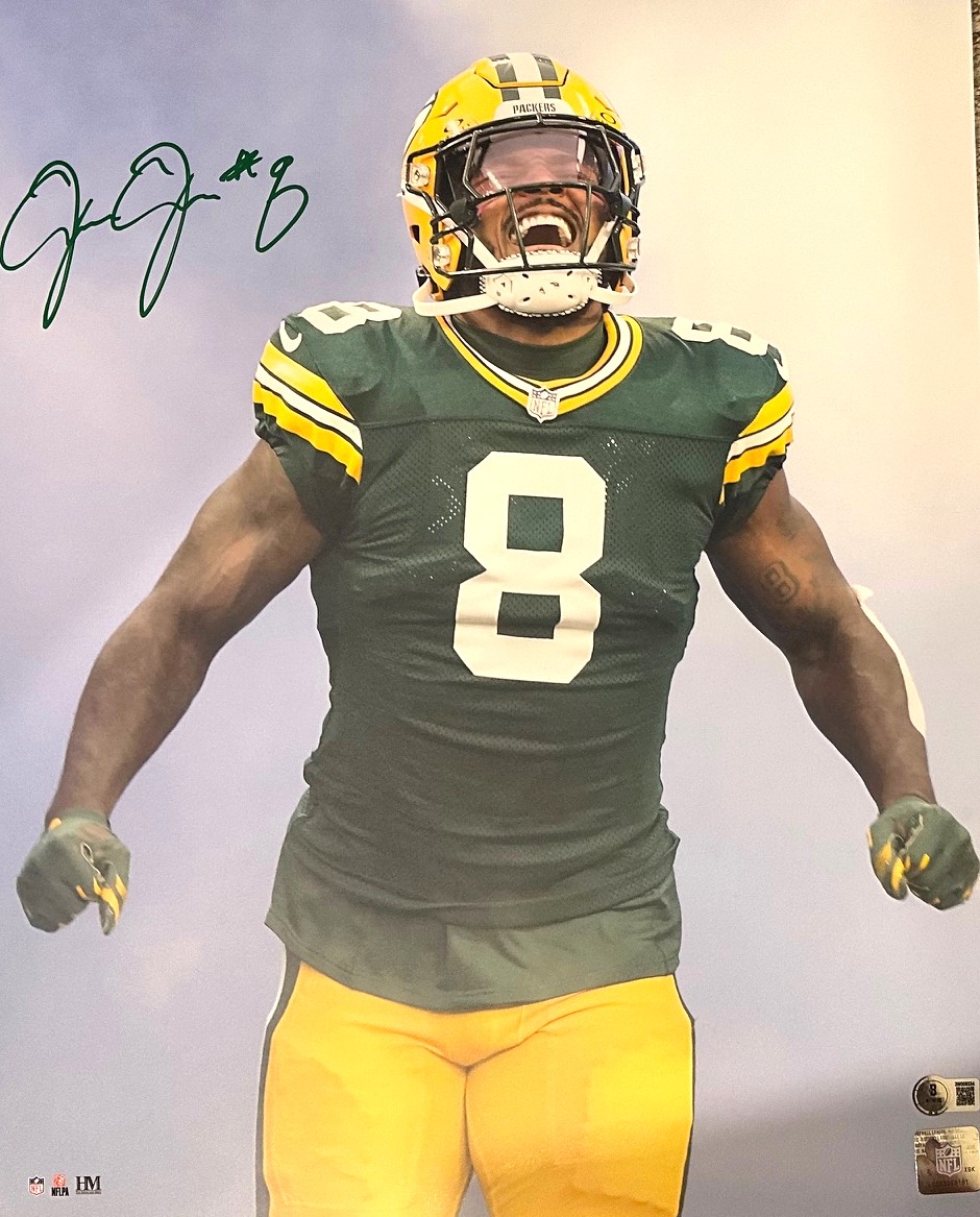 JOSH JACOBS SIGNED PACKERS 16X20 PHOTO #2 - BAS