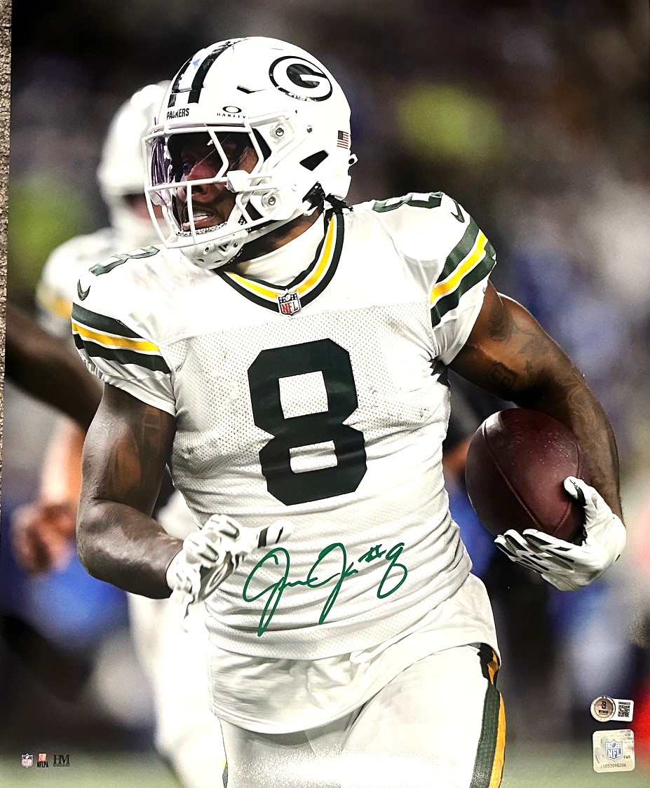 JOSH JACOBS SIGNED PACKERS 16X20 PHOTO #1 - BAS