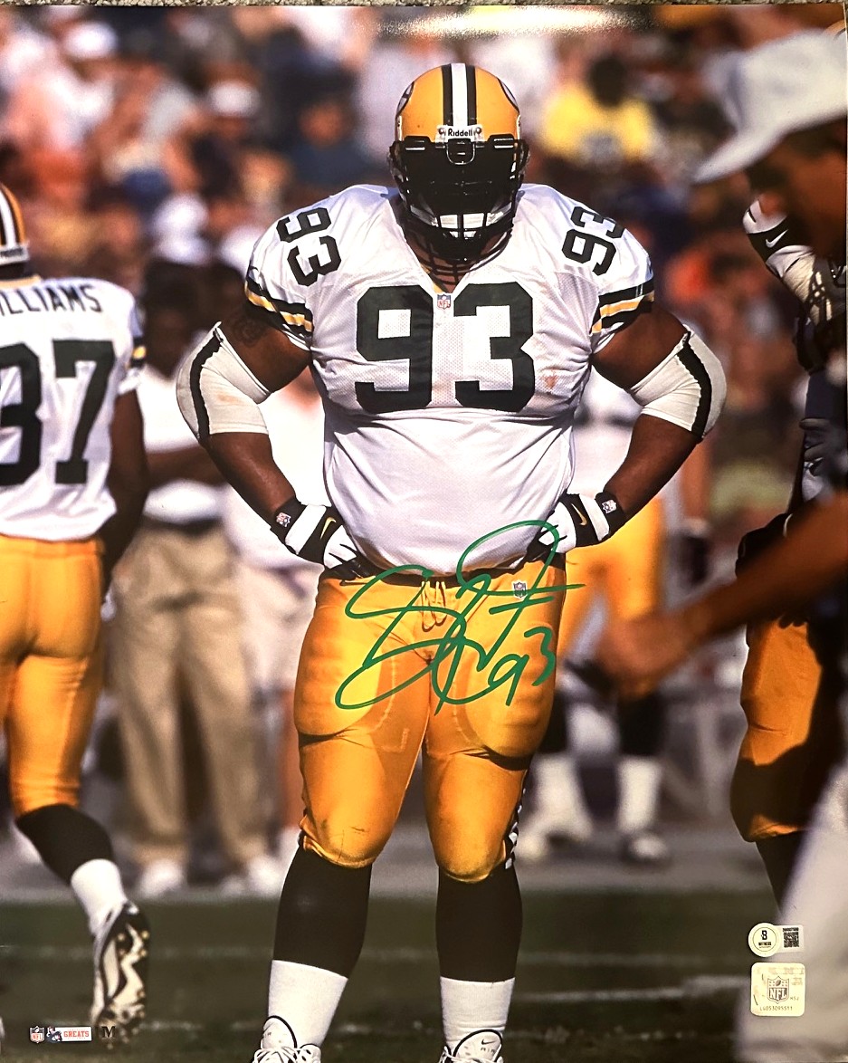 GILBERT BROWN SIGNED 16X20 PACKERS PHOTO #1 - BAS