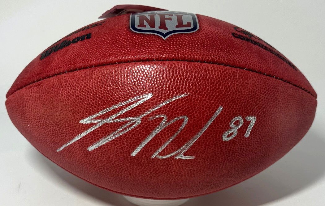JORDY NELSON SIGNED WILSON AUTHENTIC DUKE FOOTBALL - PACKERS - BAS