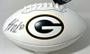 JORDY NELSON SIGNED WILSON WHITE PANEL PACKERS LOGO FOOTBALL - BAS