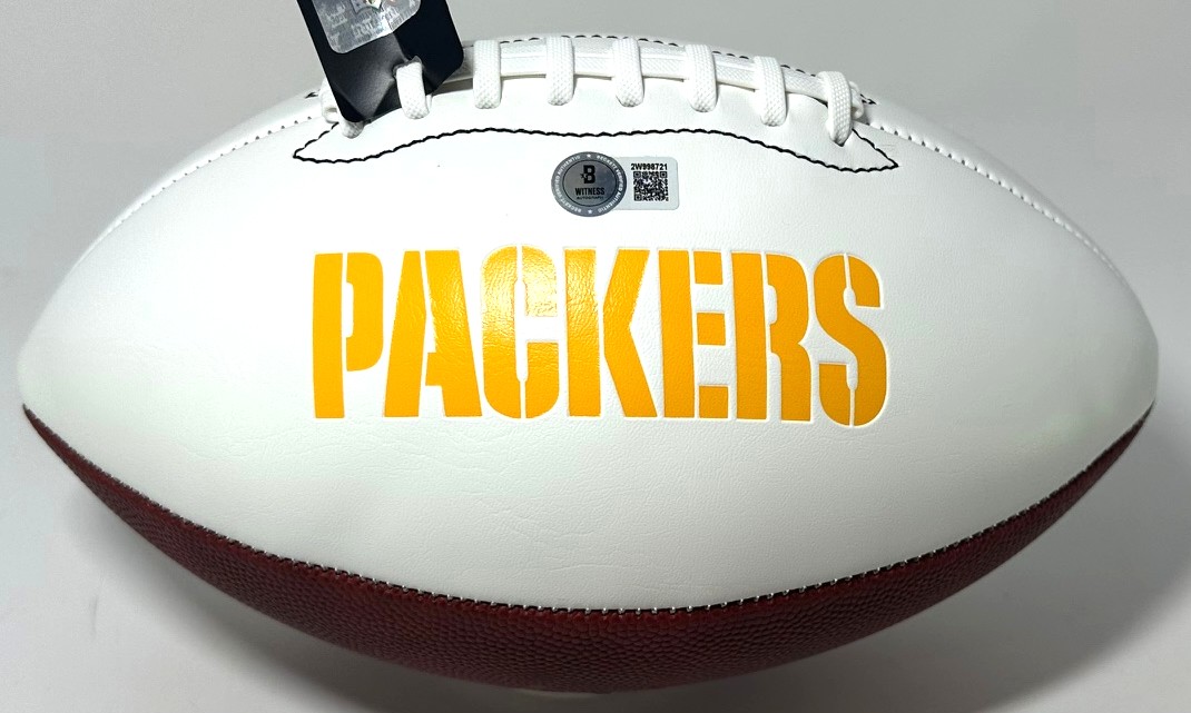 PAUL COFFMAN SIGNED WILSON PACKERS LOGO WHITE PANEL FOOTBALL W/ 1978-85 - BAS