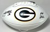 LEROY BUTLER SIGNED WILSON PACKERS LOGO WHITE PANEL FOOTBALL W/ HOF - BAS