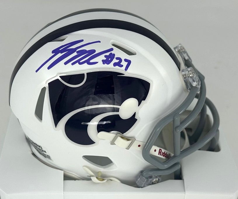 JORDY NELSON SIGNED KANSAS STATE WILDCATS ALTERNATE WHITE SPEED MINI HELMET - BAS