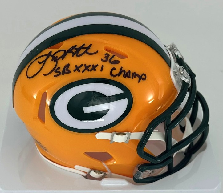 LEROY BUTLER SIGNED PACKERS SPEED MINI HELMET W/ SB XXXI - BAS
