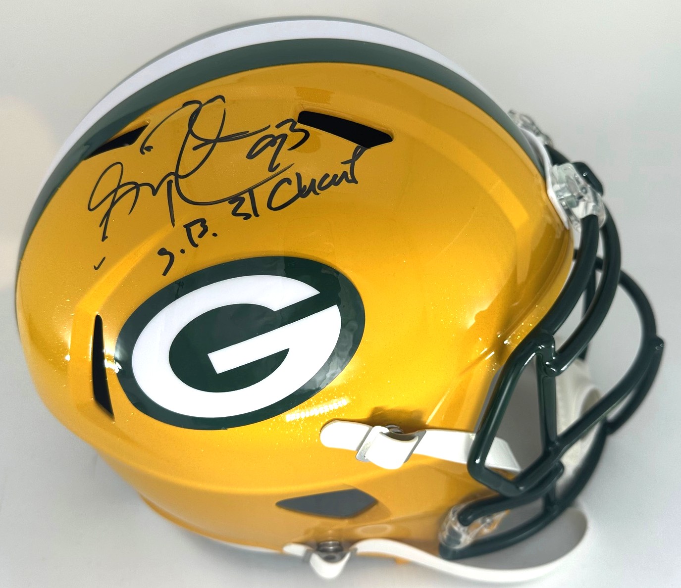 GILBERT BROWN SIGNED FULL SIZE PACKERS REPLICA SPEED HELMET W/ SB 31 - BAS