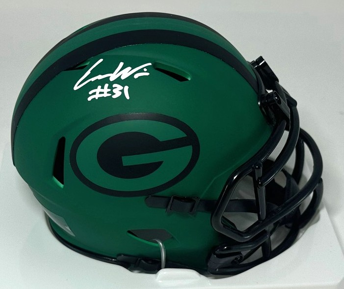 EMANUEL WILSON SIGNED RIDDELL PACKERS RAVE SPEED MINI HELMET - BAS