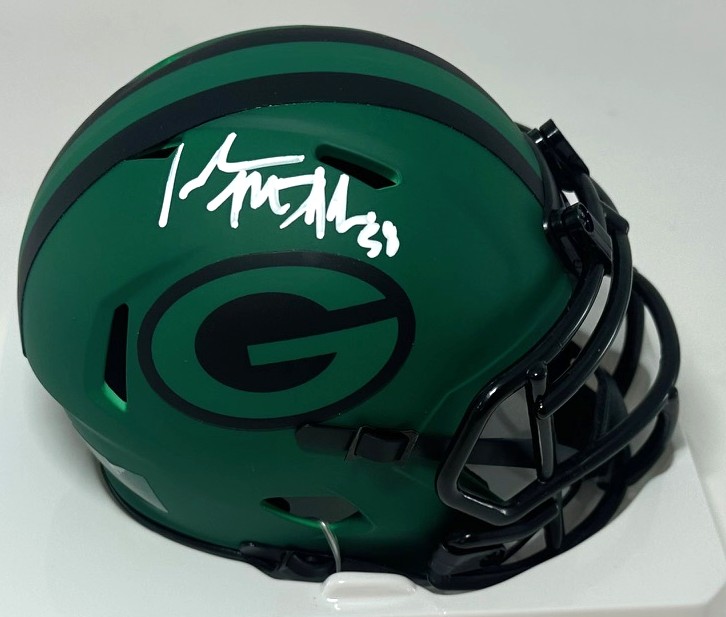 ISAIAH MCDUFFIE SIGNED RIDDELL PACKERS RAVE SPEED MINI HELMET - BAS