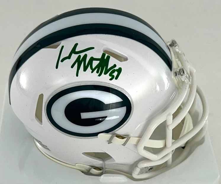 ISAIAH MCDUFFIE SIGNED RIDDELL PACKERS ALTERNATE SPEED MINI HELMET - BAS Copy
