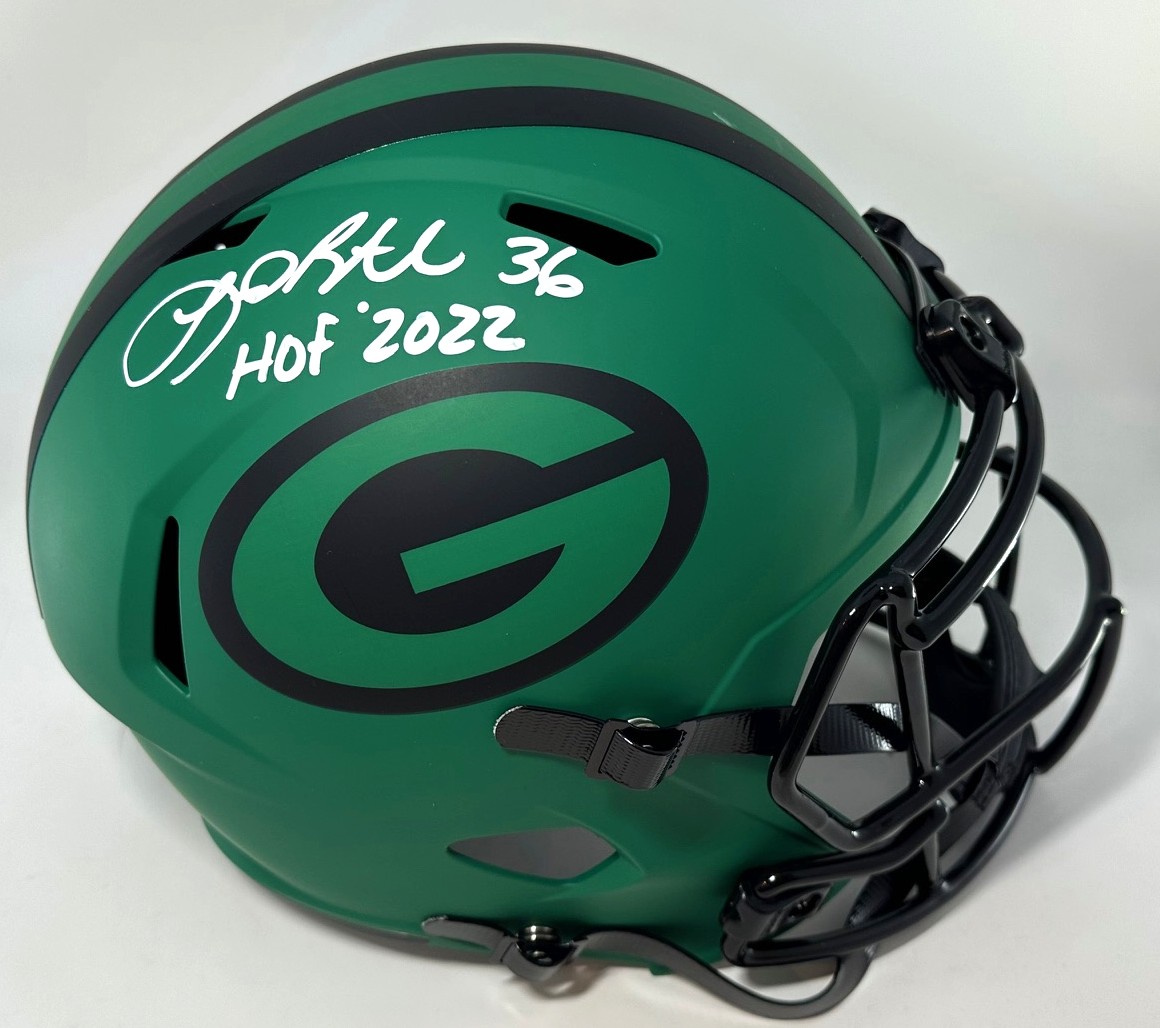 LEROY BUTLER SIGNED FULL SIZE REPLICA RAVE SPEED HELMET W/ HOF - BAS