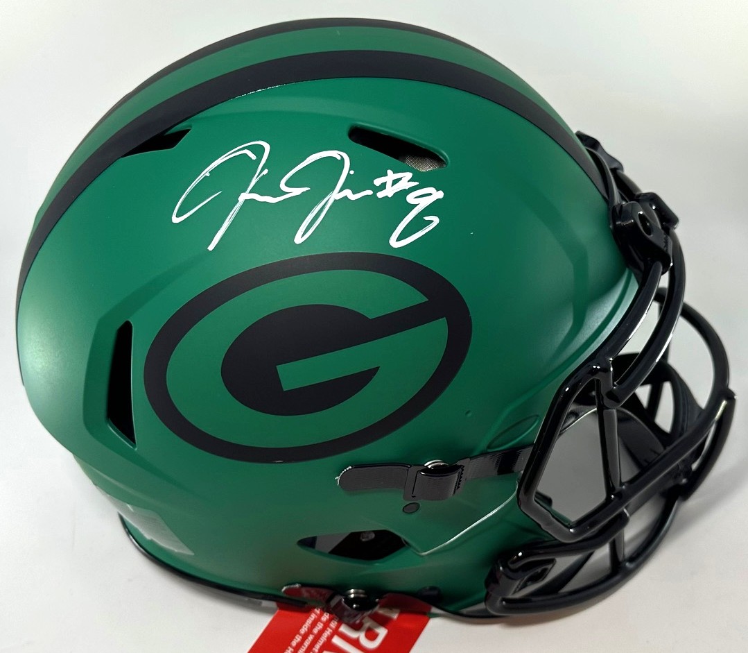 JOSH JACOBS SIGNED FULL SIZE PACKERS RAVE AUTHENTIC SPEED HELMET - BAS