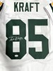 TUCKER KRAFT SIGNED CUSTOM REPLICA PACKERS WHITE JERSEY - JSA