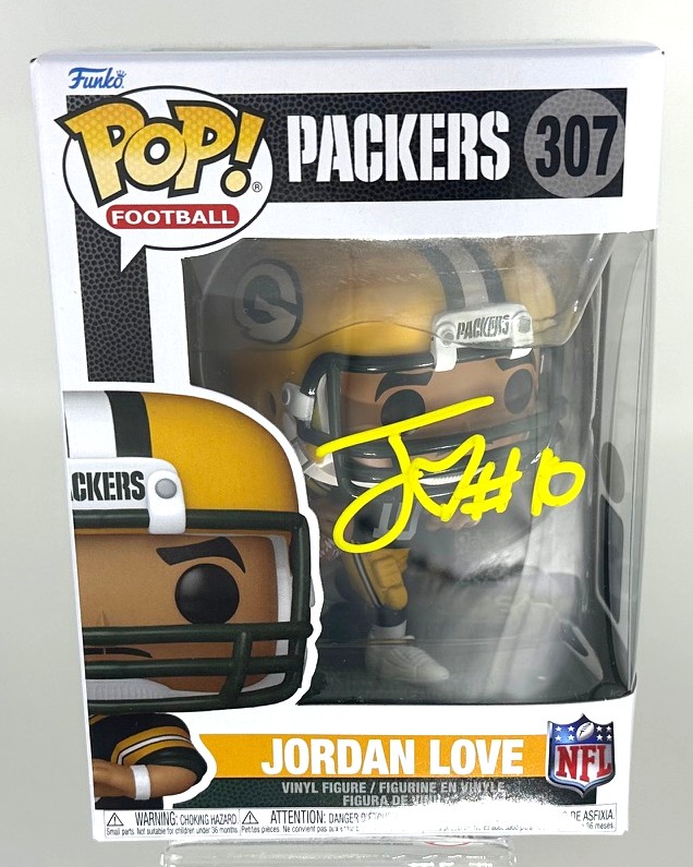 JORDAN LOVE SIGNED PACKERS POP FUNKO FIGURE #307 - JSA