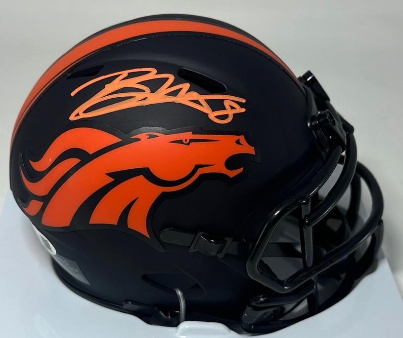 BRANDON McMANUS SIGNED BRONCOS ECLIPSE SPEED MINI HELMET - JSA