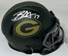 BRANDON McMANUS SIGNED PACKERS 2025 SALUTE SPEED MINI HELMET - JSA
