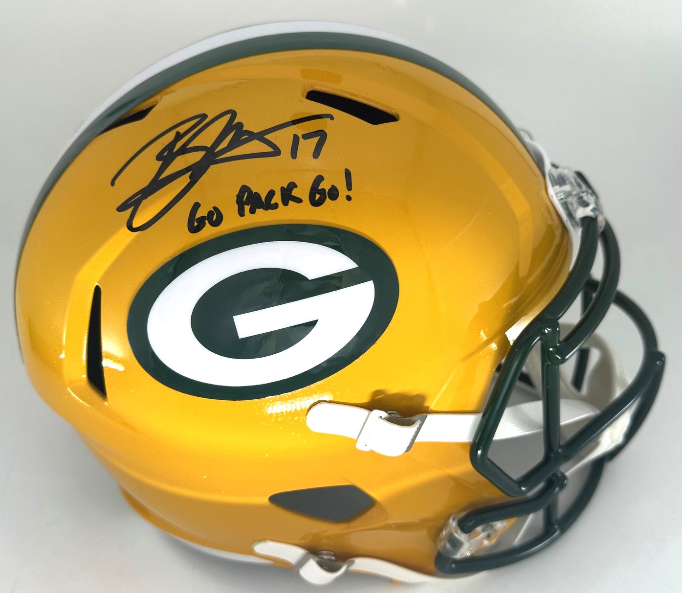 BRANDON McMANUS SIGNED FULL SIZE REPLICA SPEED PACKERS HELMET - JSA
