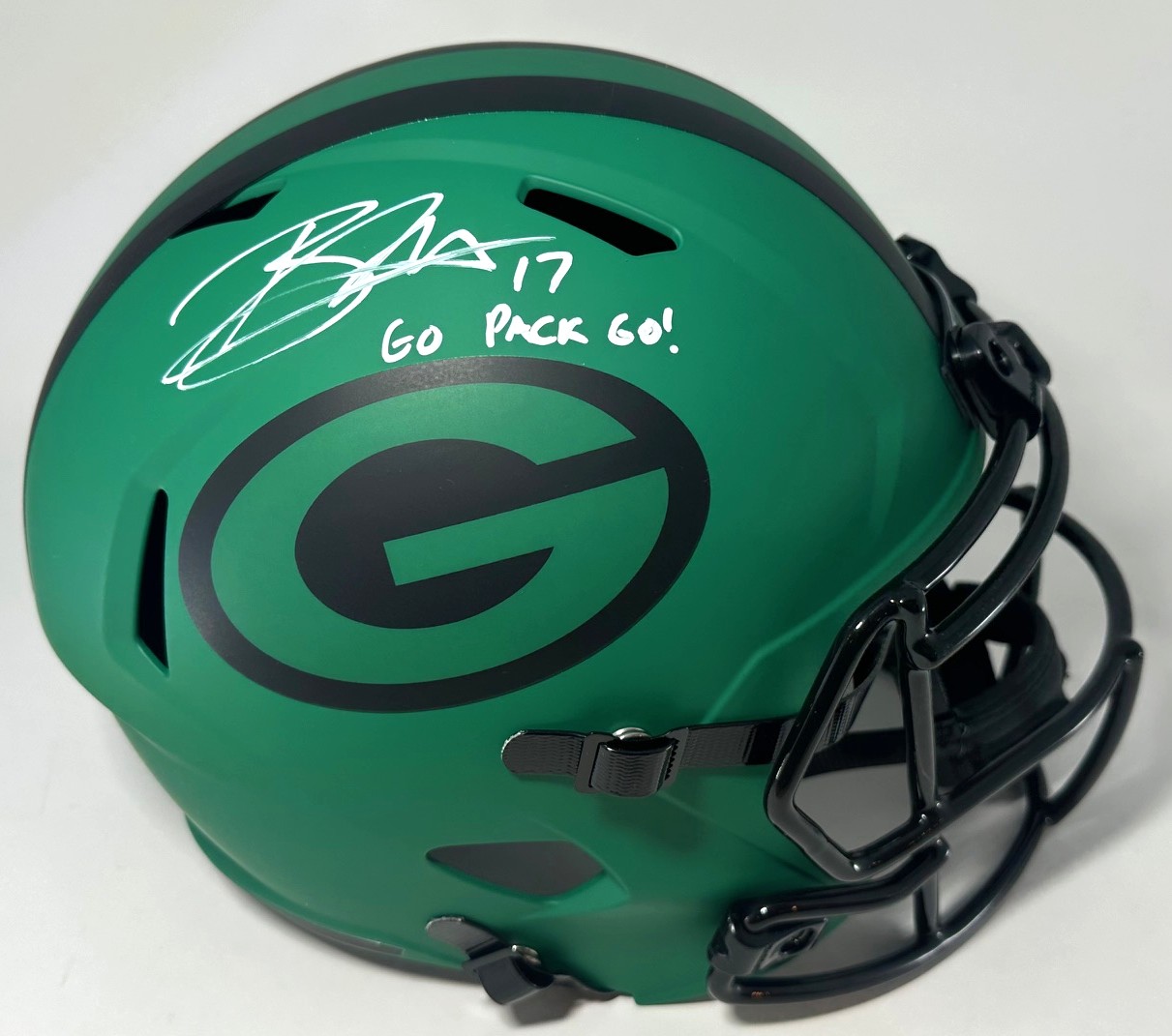 BRANDON McMANUS SIGNED FULL SIZE REPLICA SPEED PACKERS RAVE HELMET - JSA