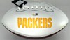 BRANDON McMANUS SIGNED WILSON PACKERS LOGO WHITE PANEL FOOTBALL - JSA