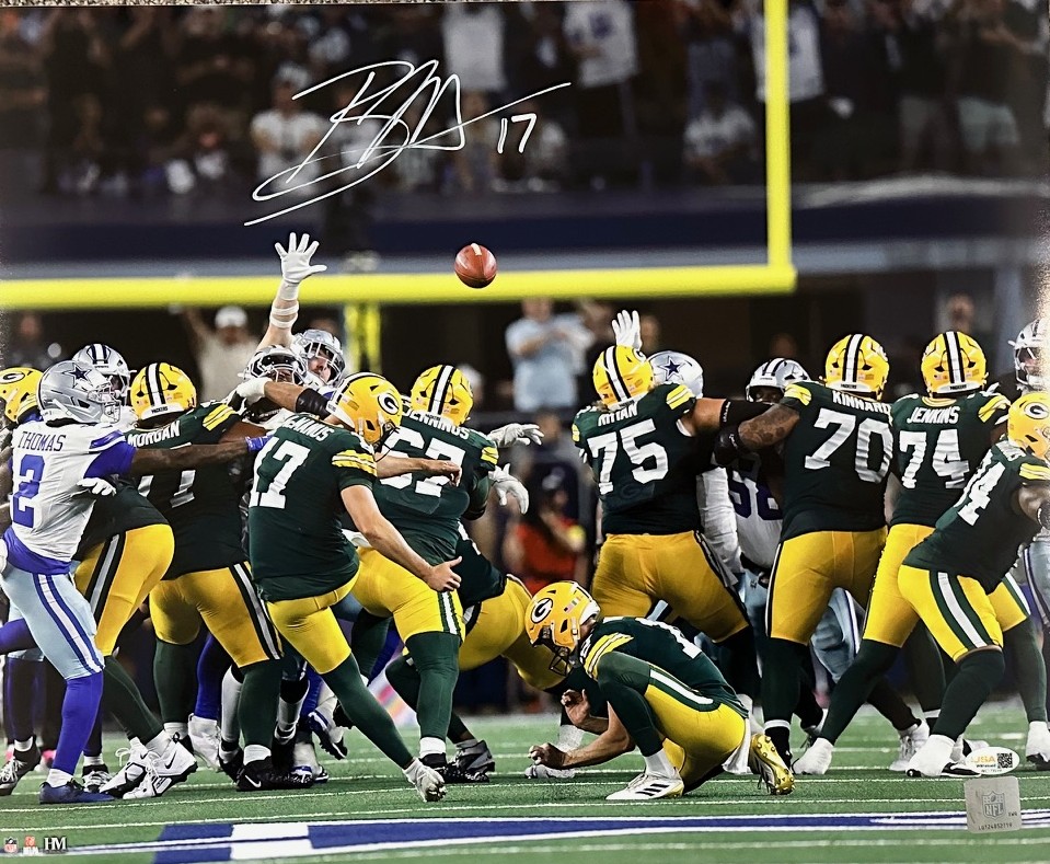 BRANDON McMANUS SIGNED PACKERS 16X20 PHOTO #2 - JSA