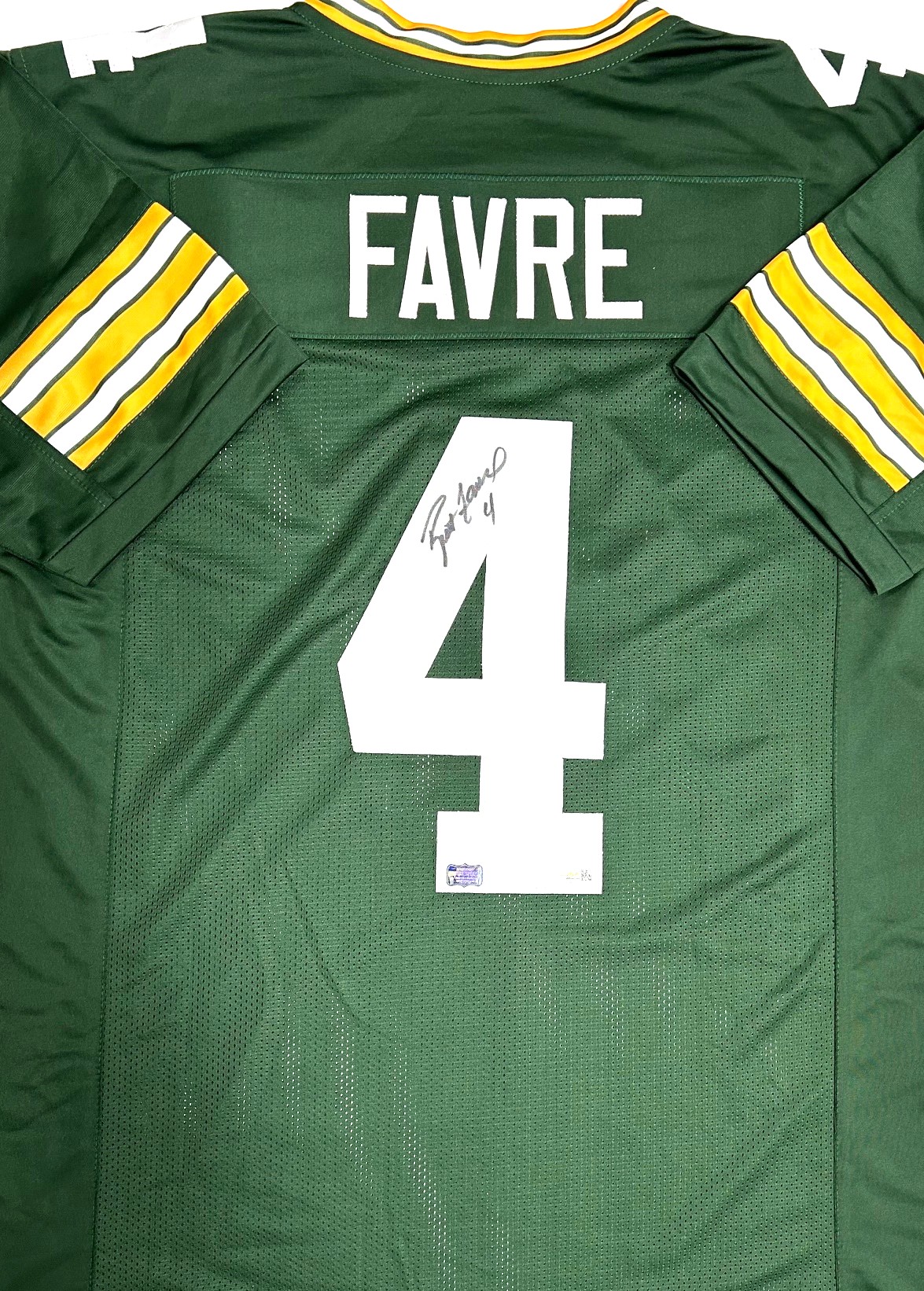 BRETT FAVRE SIGNED CUSTOM REPLICA PACKERS GREEN JERSEY - JSA