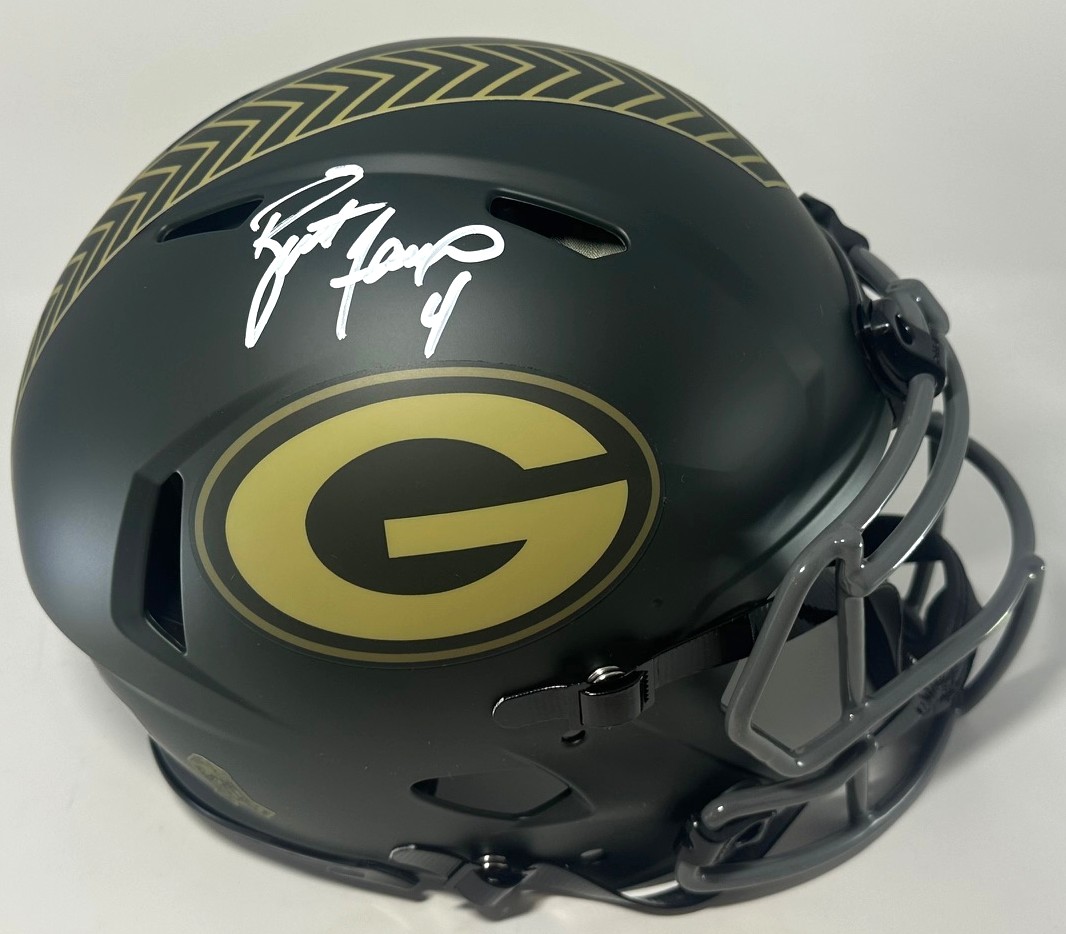 BRETT FAVRE SIGNED FULL SIZE PACKERS 2025 SALUTE AUTHENTIC SPEED HELMET