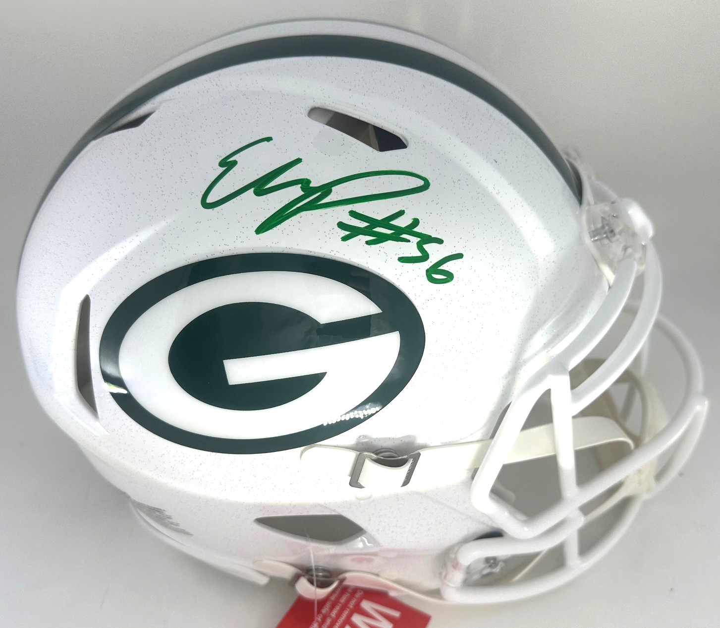 EDGERRIN COOPER SIGNED FULL SIZE PACKERS ALTERNATE WHITE AUTHENTIC HELMET - BAS