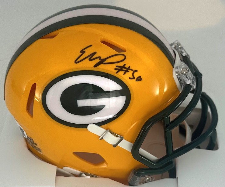 EDGERRIN COOPER SIGNED PACKERS SPEED MINI HELMET - BAS
