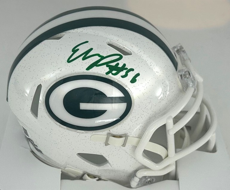 EDGERRIN COOPER SIGNED PACKERS ALT WHITE OUT MINI HELMET - BAS