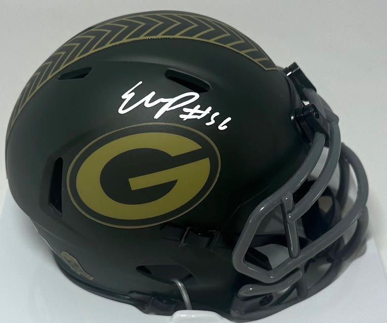 EDGERRIN COOPER SIGNED PACKERS 2025 SALUTE MINI HELMET - BAS