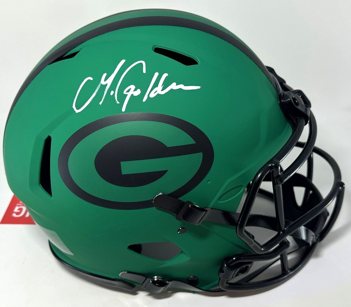 MATTHEW GOLDEN SIGNED FULL SIZE PACKERS RAVE AUTHENTIC SPEED HELMET - BAS